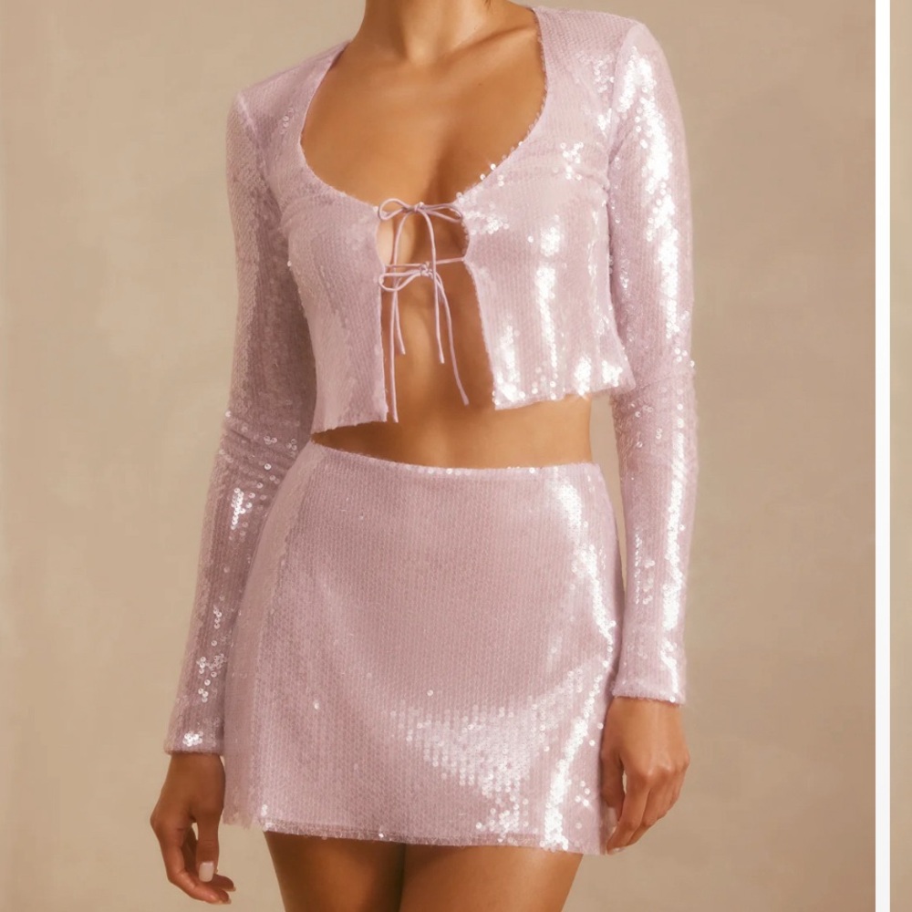 Oh Polly NINA & ANYA matching sequin top & mini skirt